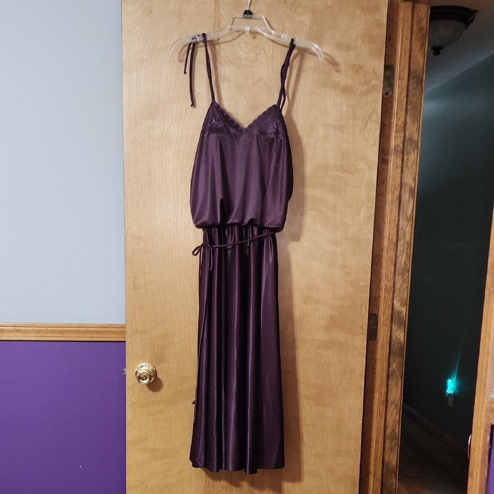 Elegant Purple Satin Dress